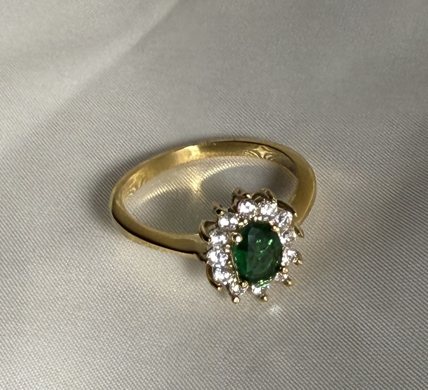 Green Oval Ring