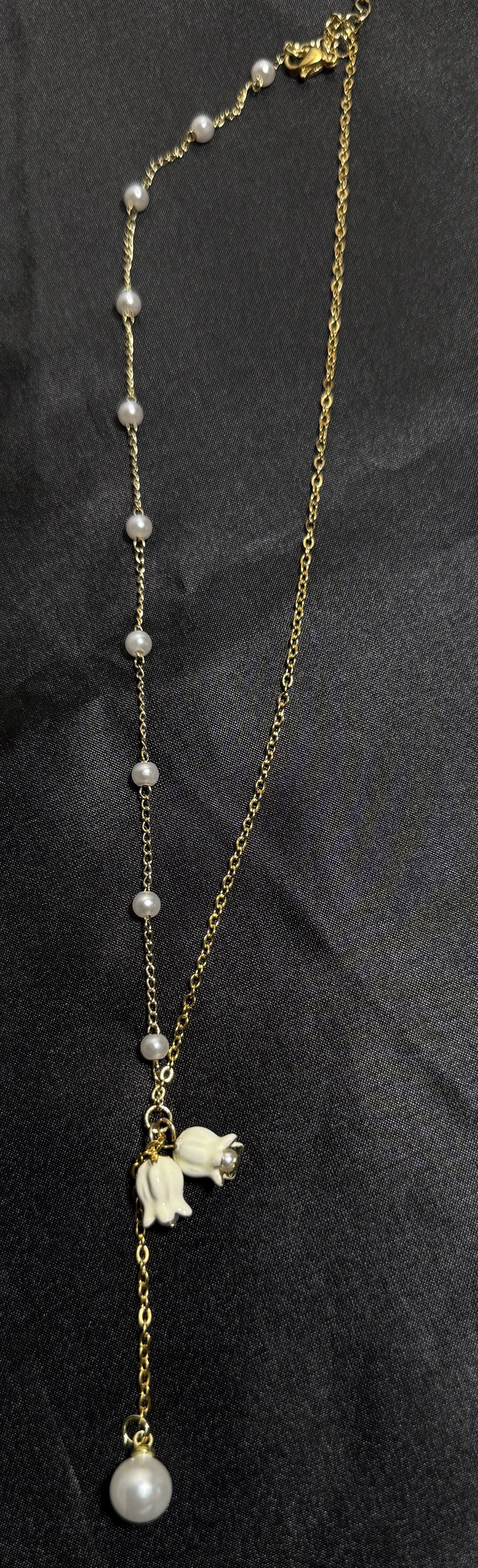 Pearl Rose Necklace