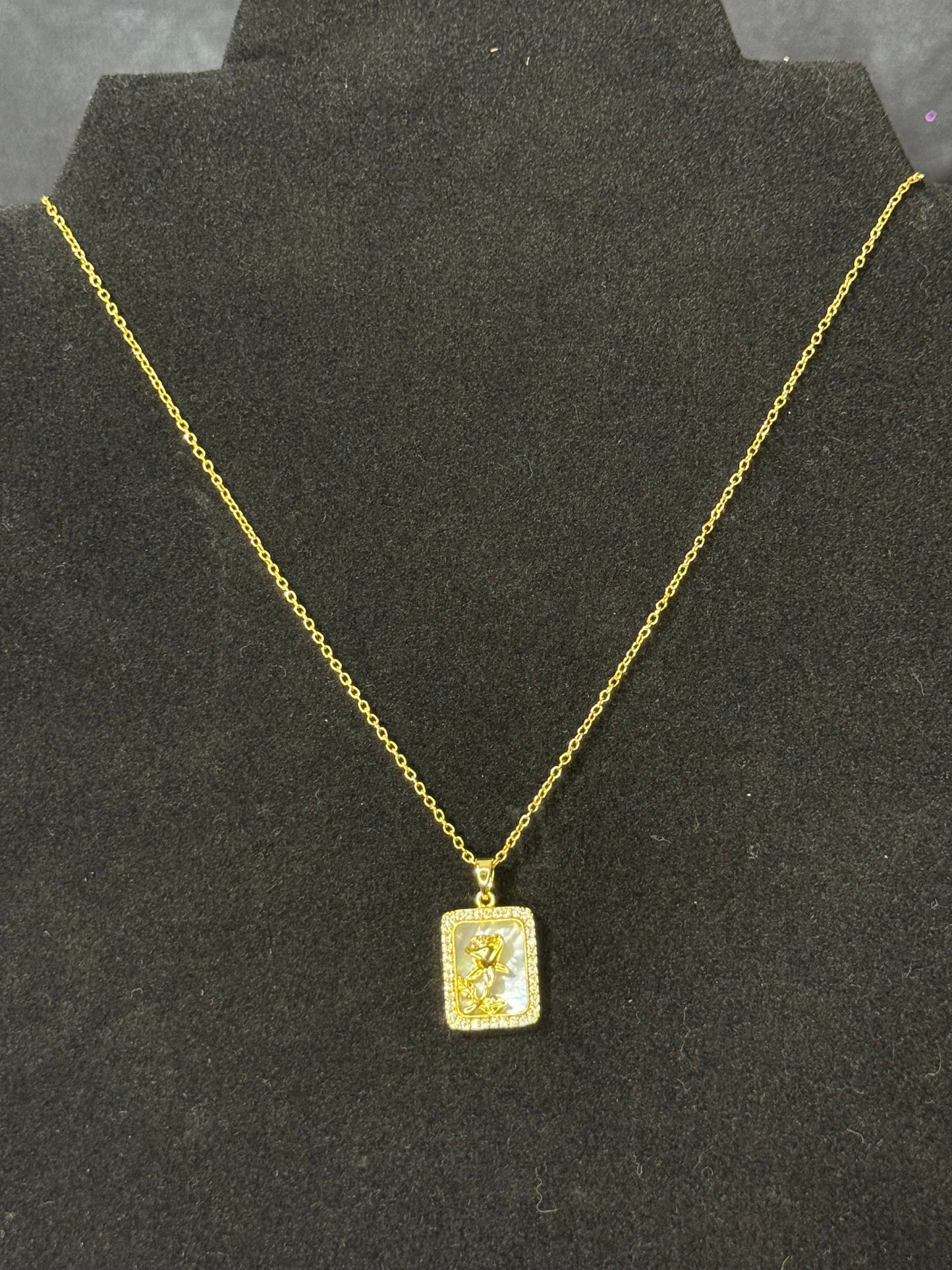 Flower Portrait Necklace