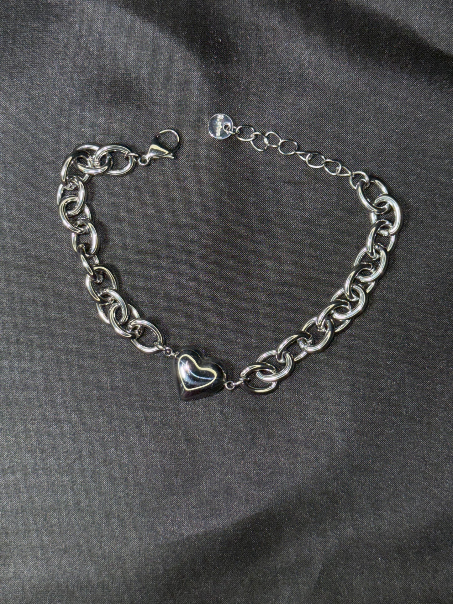 Heart Cuban Bracelet