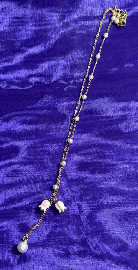 Pearl Rose Necklace