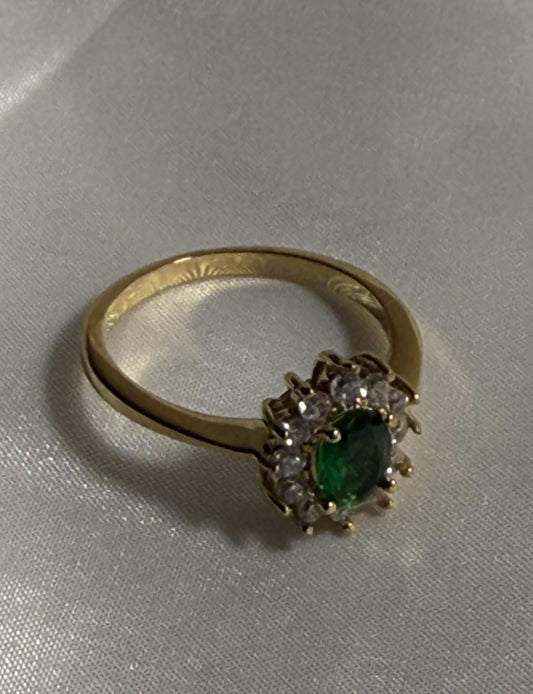 Green Oval Ring