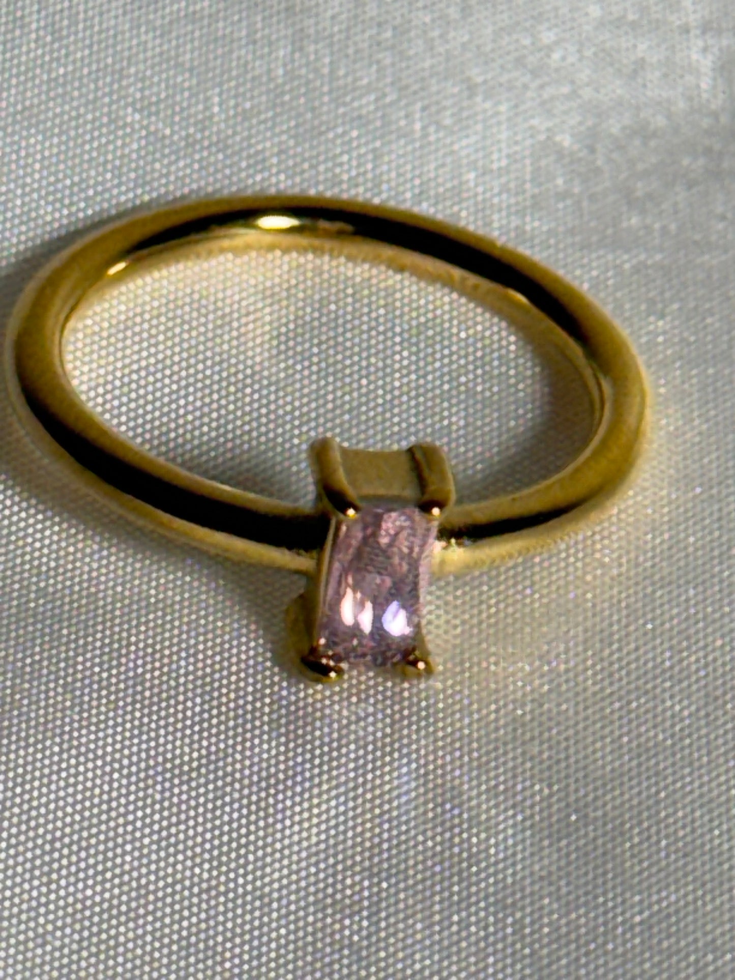 Pink Rectangle Ring