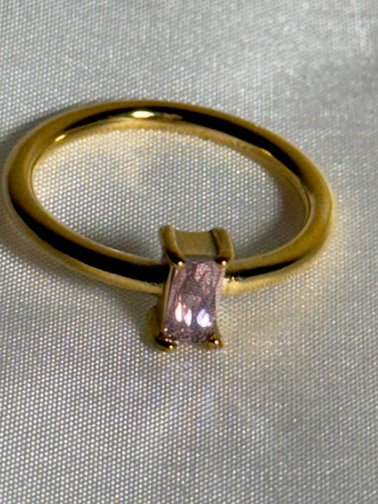 Pink Rectangle Ring