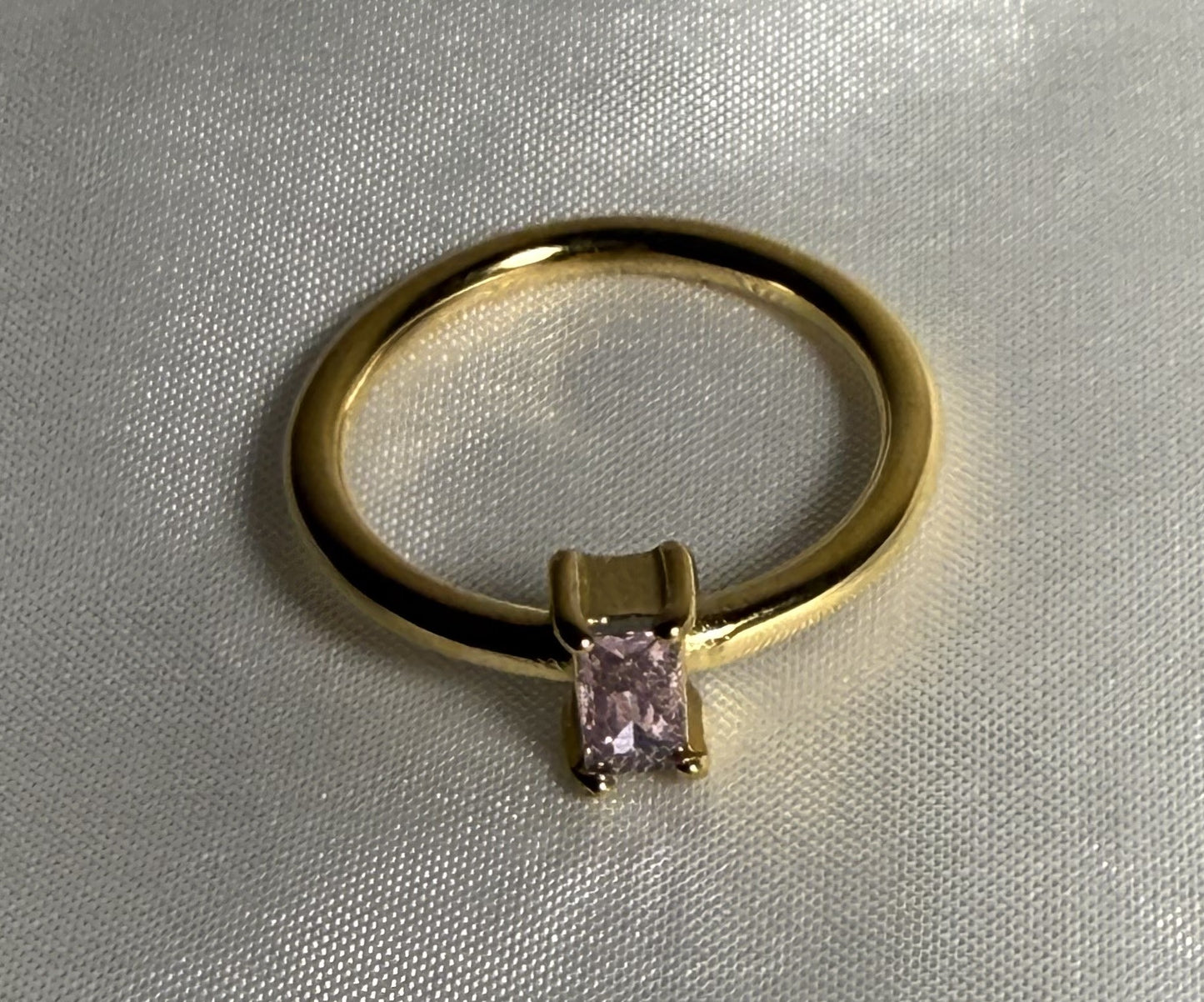 Pink Rectangle Ring