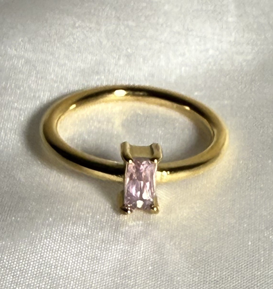 Pink Rectangle Ring
